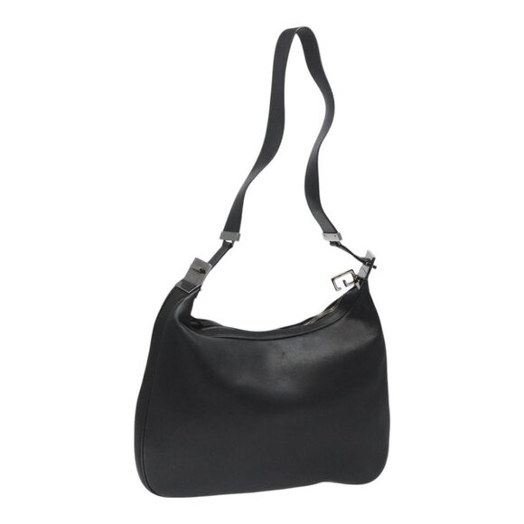 GUCCI Shoulder Bag Leather Black 001 3341 3444 - Picture 1 of 16